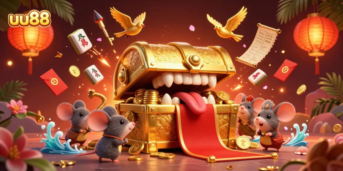 Experience thrilling gaming at uu88 with captivating 3D illustration showcasing vibrant casino elements.