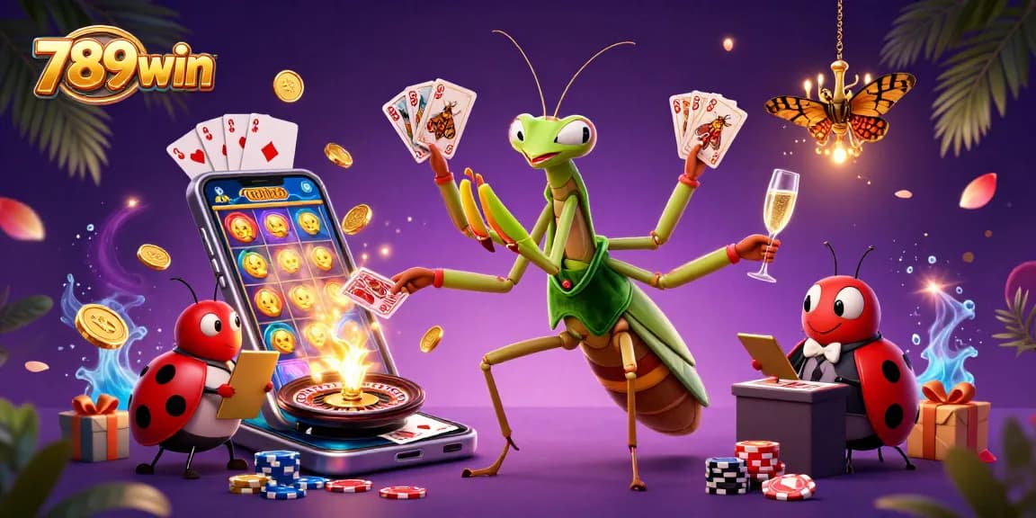 Engage with the thrilling world of 789win's casino games, showcasing vibrant 3D characters and dynamic slot elements.