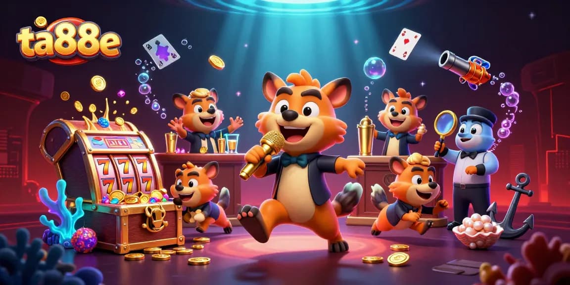 Engage in exciting gameplay at ta88e with vibrant casino characters and dynamic gaming elements.