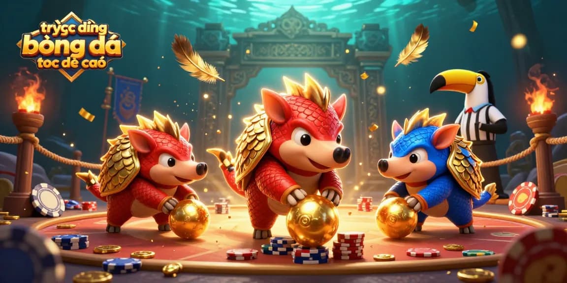 Experience trực tiếp bóng đá tốc độ cao with dynamic pangolins engaging in a thrilling game scene.