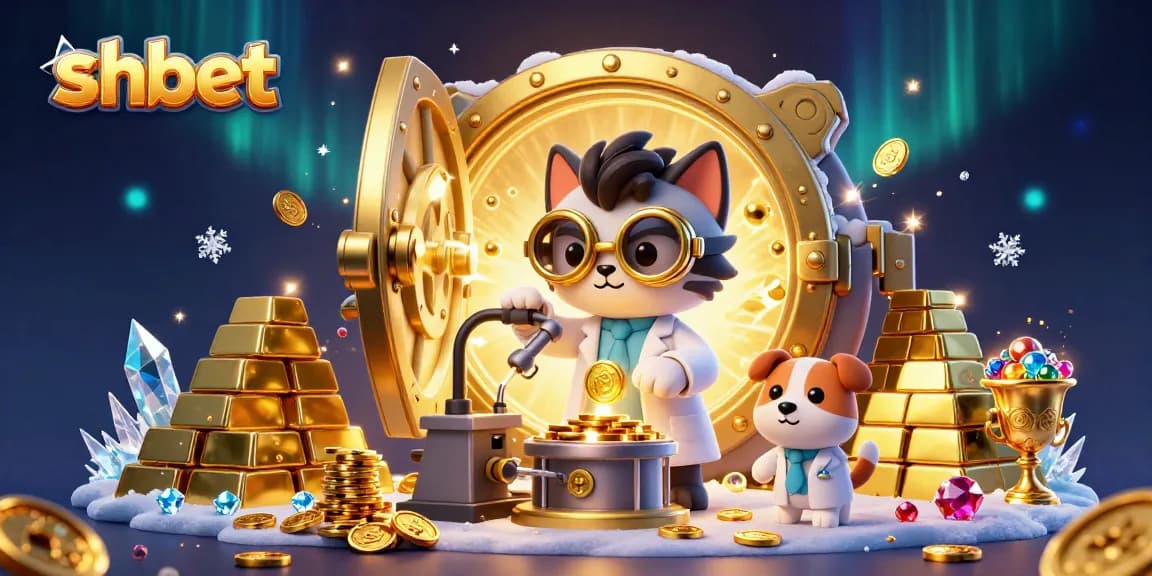 Experience winning moments at shbet with vibrant, dynamic casino elements in a colorful 3D illustration.