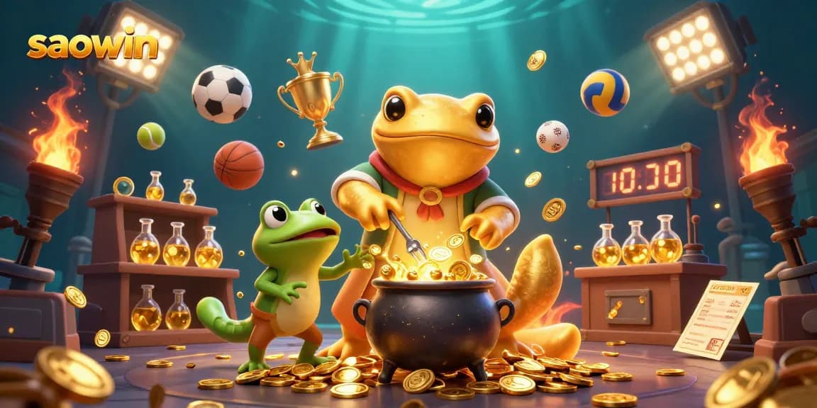 Experience saowin's thrilling gameplay with gold coins, sports elements, and magical alchemy!