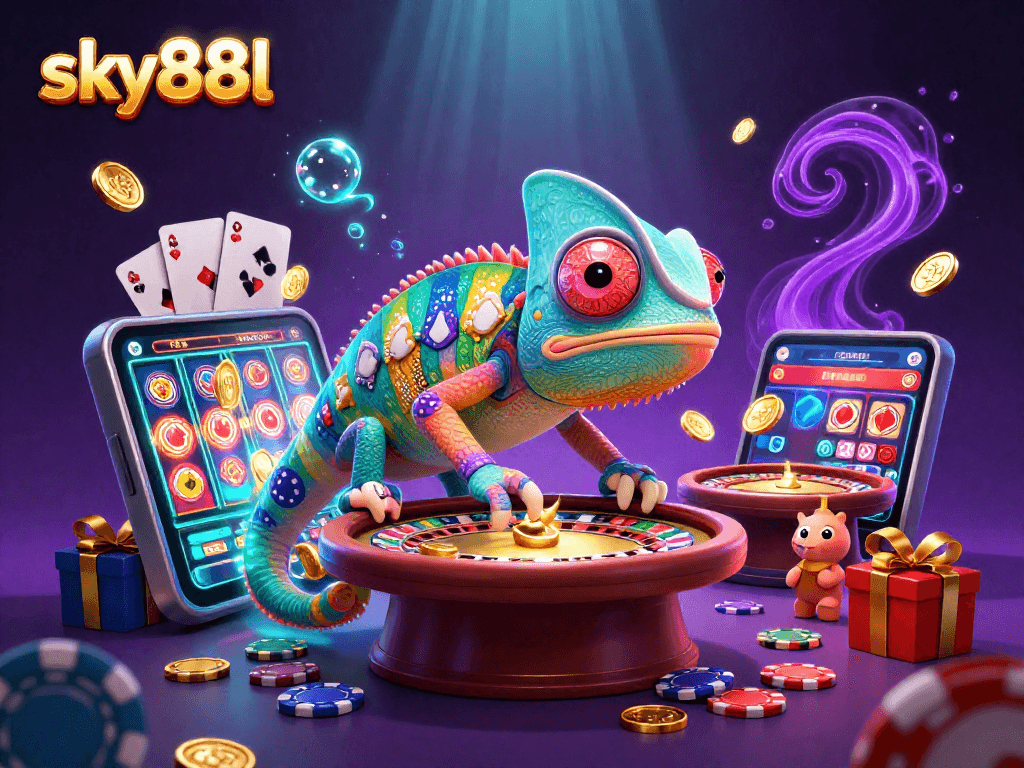 Experience thrilling casino adventures with sky88l as colorful characters and games energize the scene.