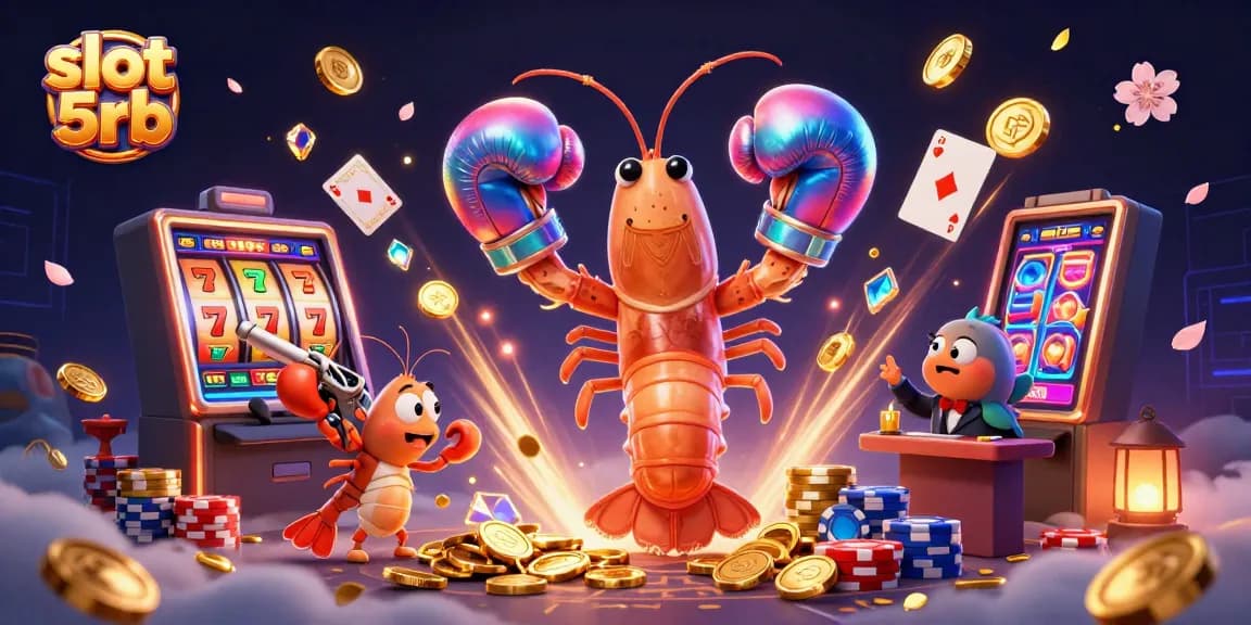 Experience thrilling gameplay with slot 5rb in a vibrant 3D illustration featuring lucky sevens and casino elements.