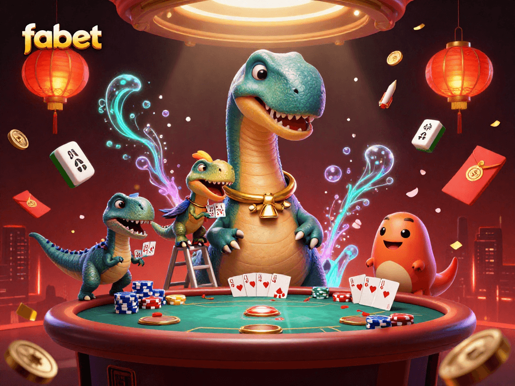 Experience thrilling poker action at fabet with a towering brontosaurus and clever raptor dealer.