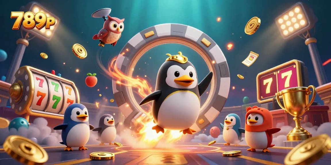 Experience the excitement of winning with 789P at a vibrant casino-themed illustration.