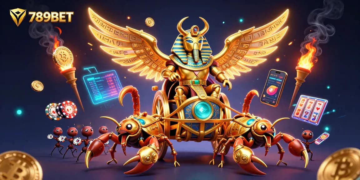 Engage in thrilling gameplay at 789BET with a vibrant 3D illustration showcasing exhilarating casino elements.