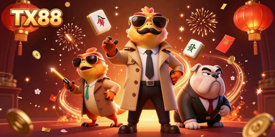 Experience the thrill of TX88 as three raptors cleverly disguise themselves in a casino lounge.
