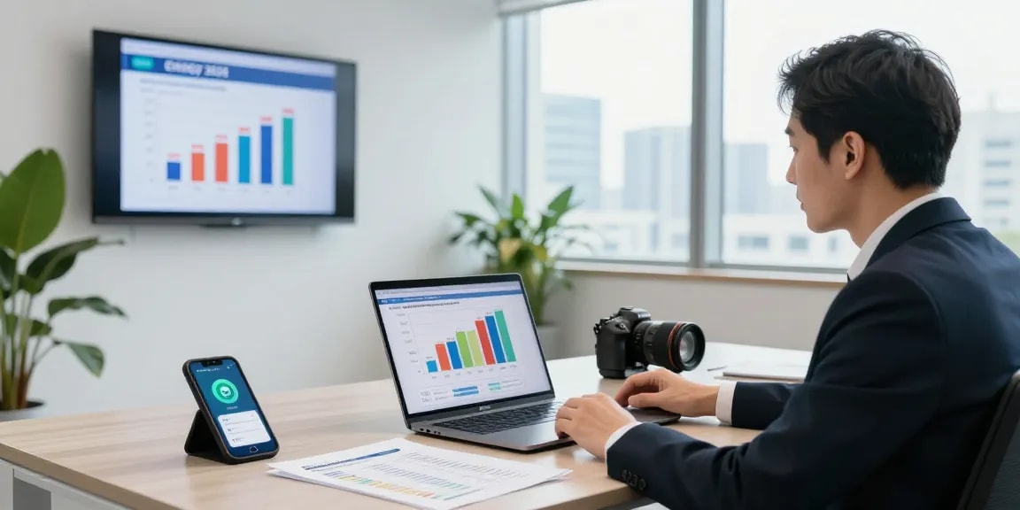 Exploring who are the big 6 energy suppliers in a modern office setting with energy comparison graphs and analytics.