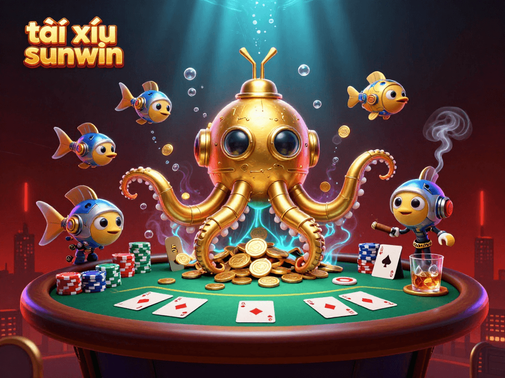 Experience the thrill of tài xỉu sunwin with an immersive underwater casino scene.