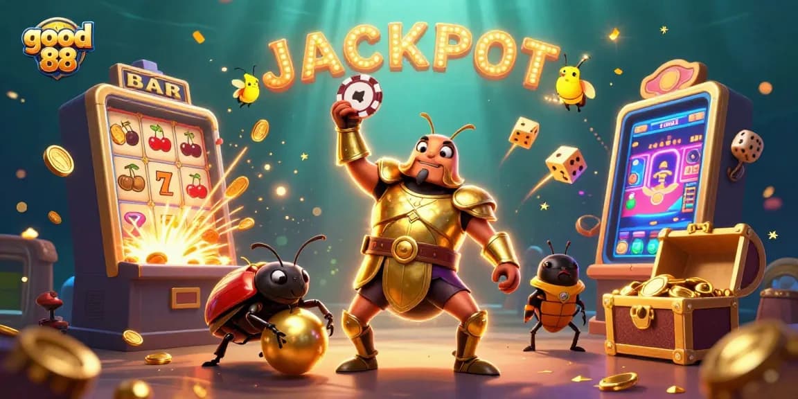 Experience excitement with good 88 in this vibrant, dynamic casino-themed illustration.