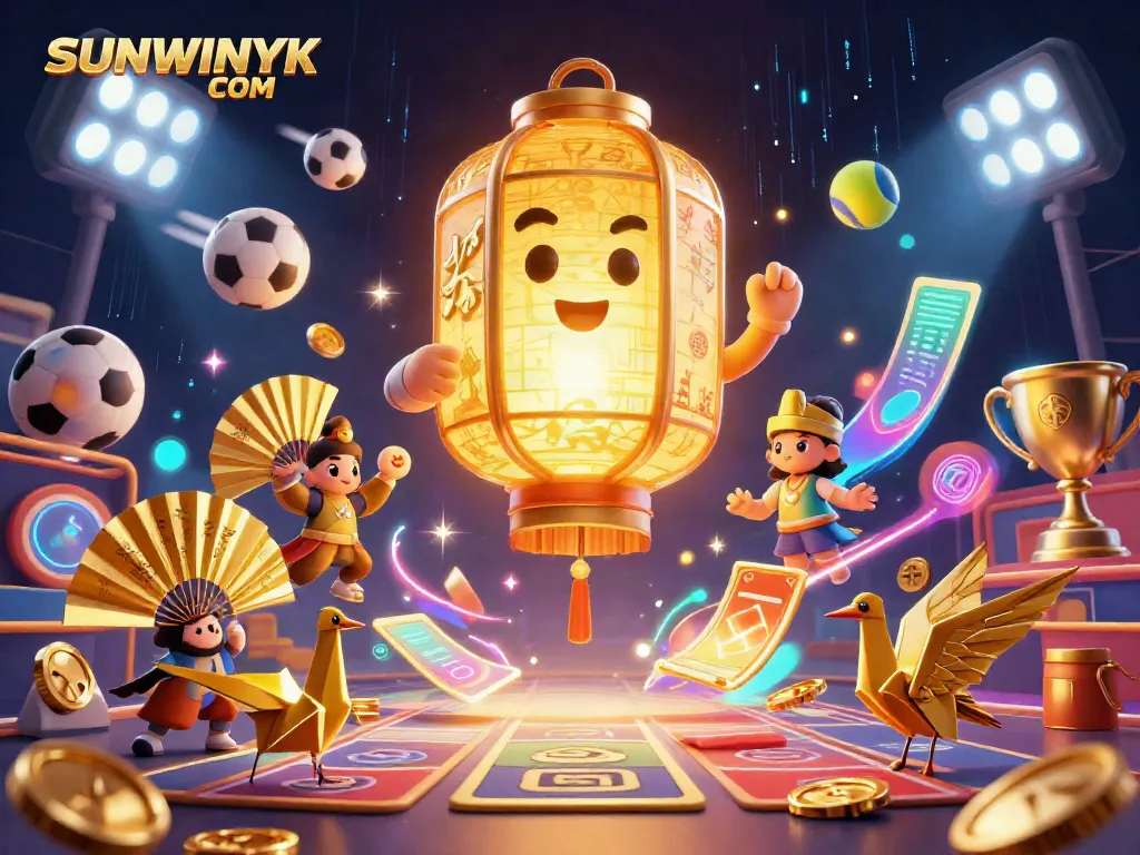 Engage in thrilling gameplay at SUNWINYK COM with illuminating characters and vibrant casino elements.