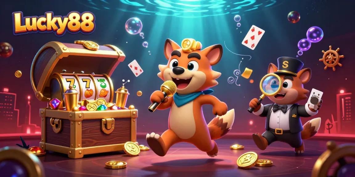 Engage in the exciting Lucky88 slot experience with vibrant hyena characters in an immersive casino.