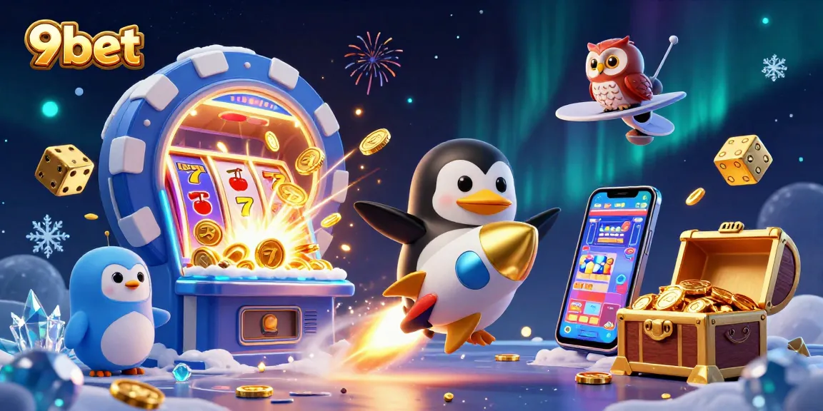 Join the exciting adventure with 9bet as a golden penguin launches into casino success!