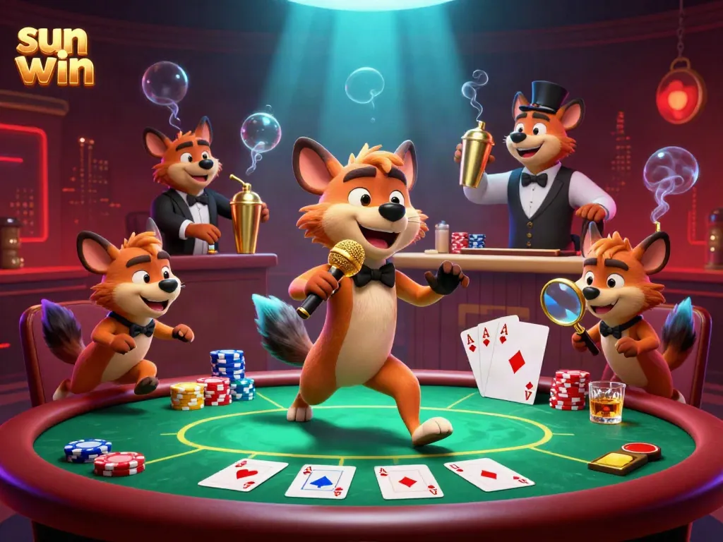 Experience the lively casino scene as sun win hyenas entertain with cocktails and comedy.