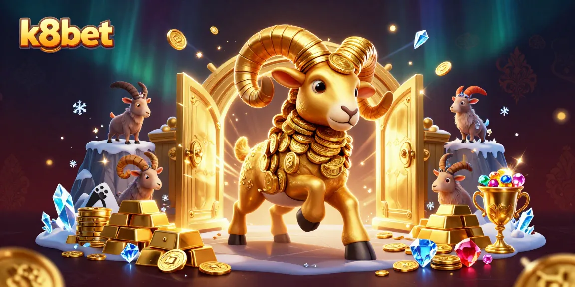 Engage with exciting betting adventures at k8bet, highlighted by treasures and fortunes in a dynamic scene.