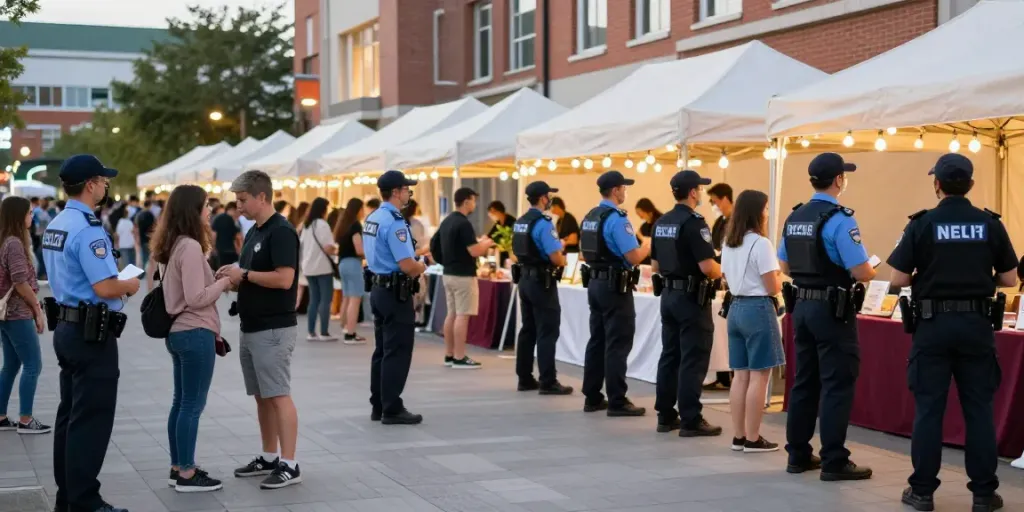 Private Security team offering trusted community services at a local event.