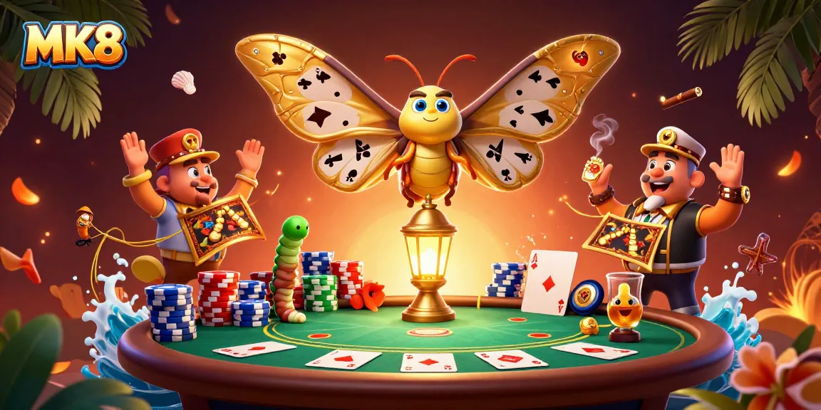 Experience the MK8 casino scene through an interactive cartoon illustration showcasing vibrant elements.