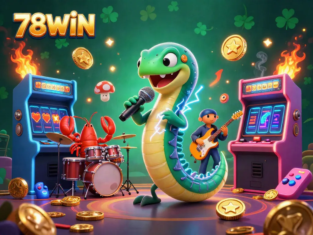 Experience the vibrant oceanic scene of 78WIN, with electrifying characters and rich gaming elements!