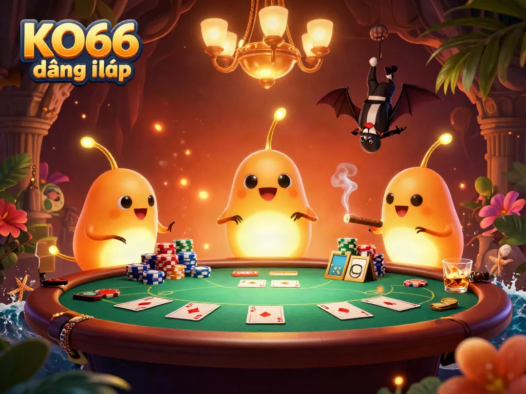 Engage in the immersive KO66 đăng nhập experience with glowing glowworms in a cave casino.