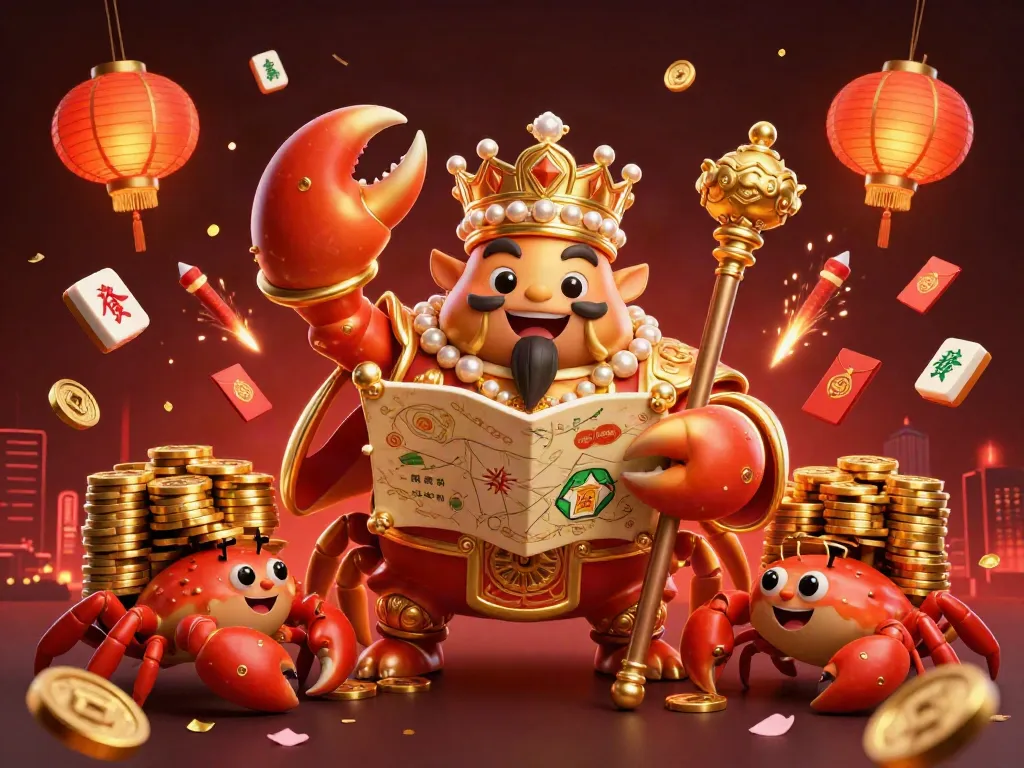 Experience Socolive trực tiếp bóng đá with our dynamic 3D illustration showcasing a golden crab emperor amidst vibrant gaming elements.