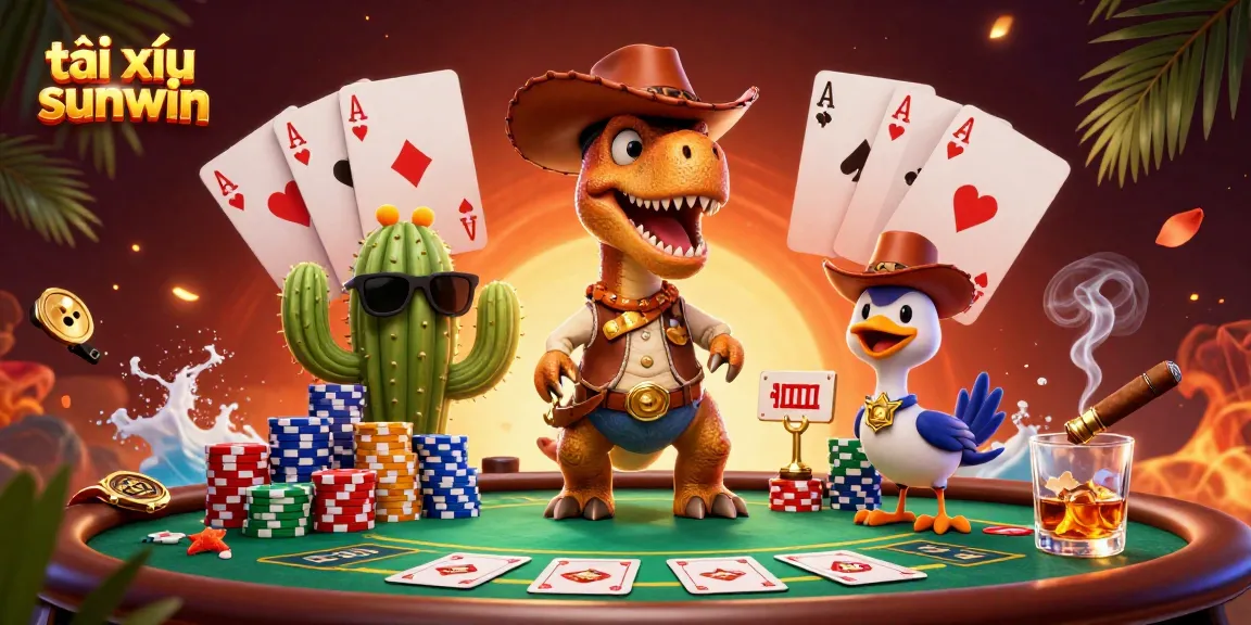 Win big in tài xỉu sunwin with thrilling games at a dynamic poker scene featuring vibrant characters and action.