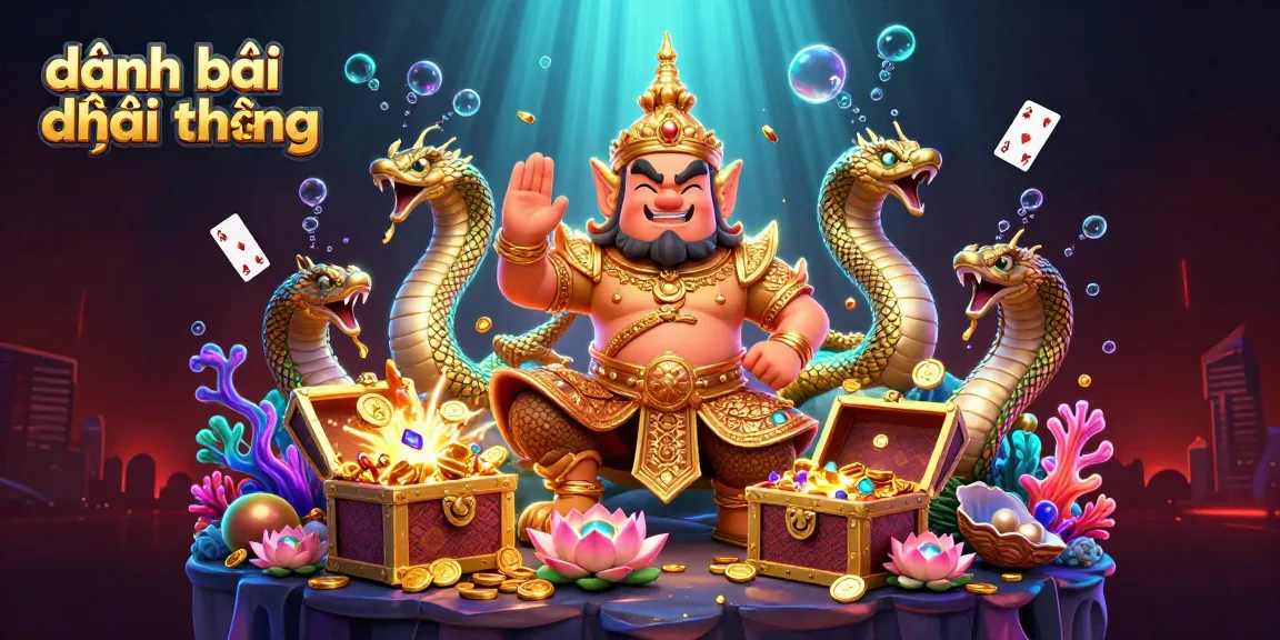 Experience đánh bài đổi thưởng in an enticing underwater casino scene with vibrant characters and game elements.