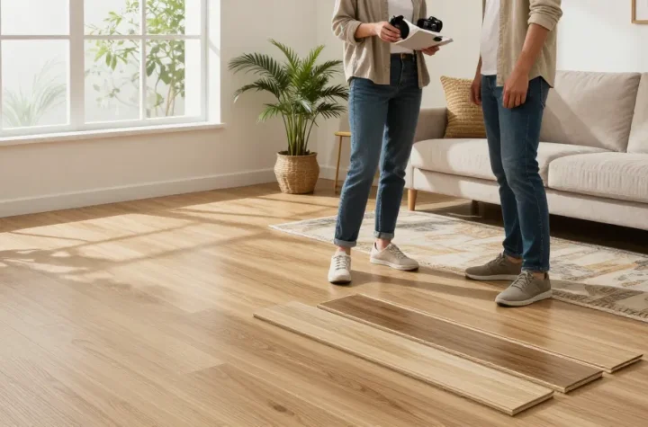 Before buying new flooring, discover the differences between laminate and engineered wood in a cozy home setting.