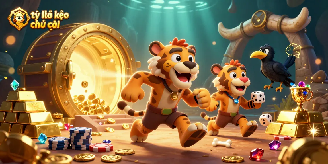 Experience the thrill of tỷ lệ kèo nhà cái with exciting casino elements in a vibrant 3D scene.